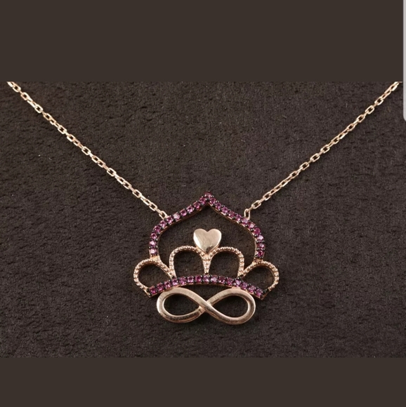 Infinite love lotus ruby necklace 16" - Picture 4 of 4